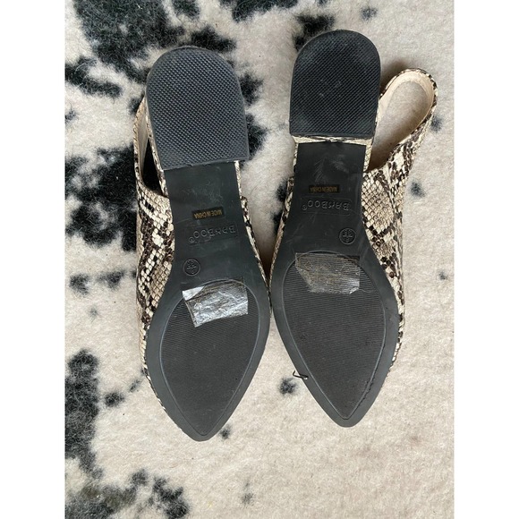 Snake print slingback mules, sz 8 - Picture 4 of 6